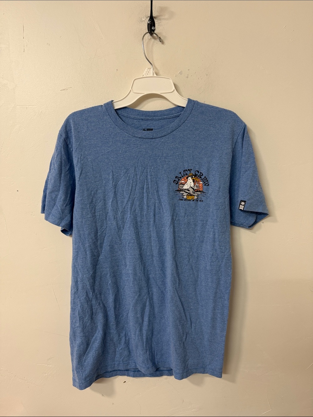 Salty Crew Heather Blue Short Sleeve Graphic Tee